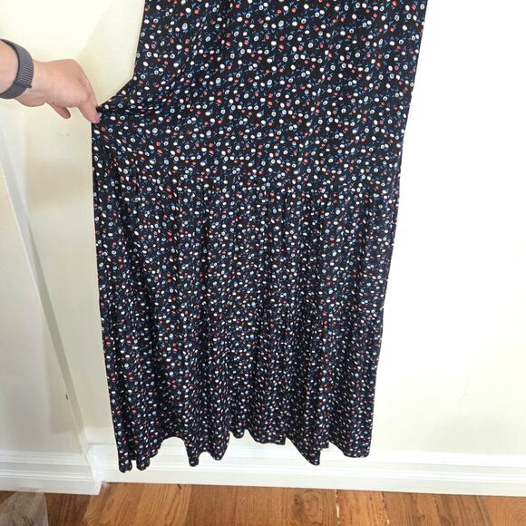 Modcloth New Ditsy Floral Short Sleeve Tiered Maxi Dress Size S - Picture 6 of 13